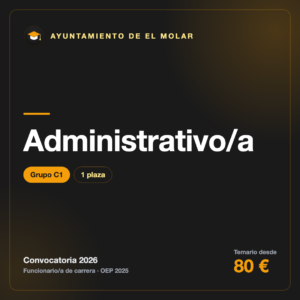 Administrativo/a C1 · Ayuntamiento de El Molar