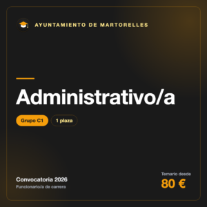 Administrativo/a C1 · Ayuntamiento de Martorelles