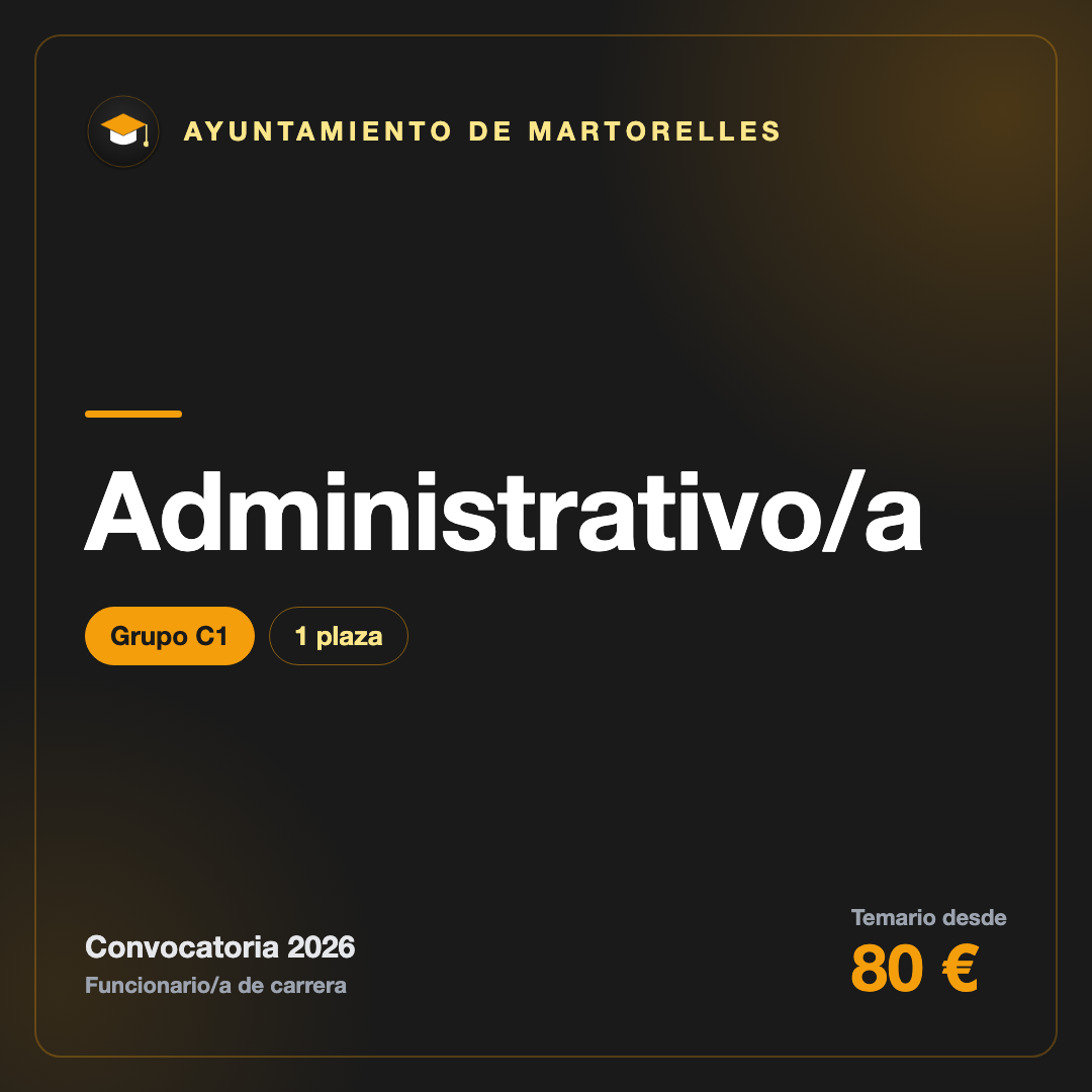 Administrativo/a C1 · Ayuntamiento de Martorelles