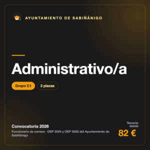 Administrativo/a C1 · Ayuntamiento de Sabiñánigo