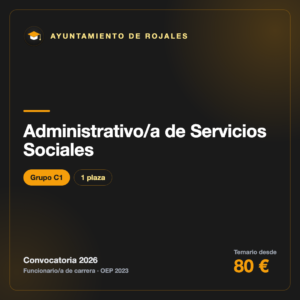 Administrativo/a de Servicios Sociales C1 · Ayuntamiento de Rojales