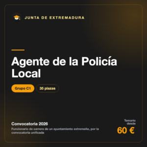Agente de la Policía Local C1 · Junta de Extremadura