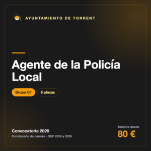 Agente de la Policía Local C1 · Ayuntamiento de Torrent
