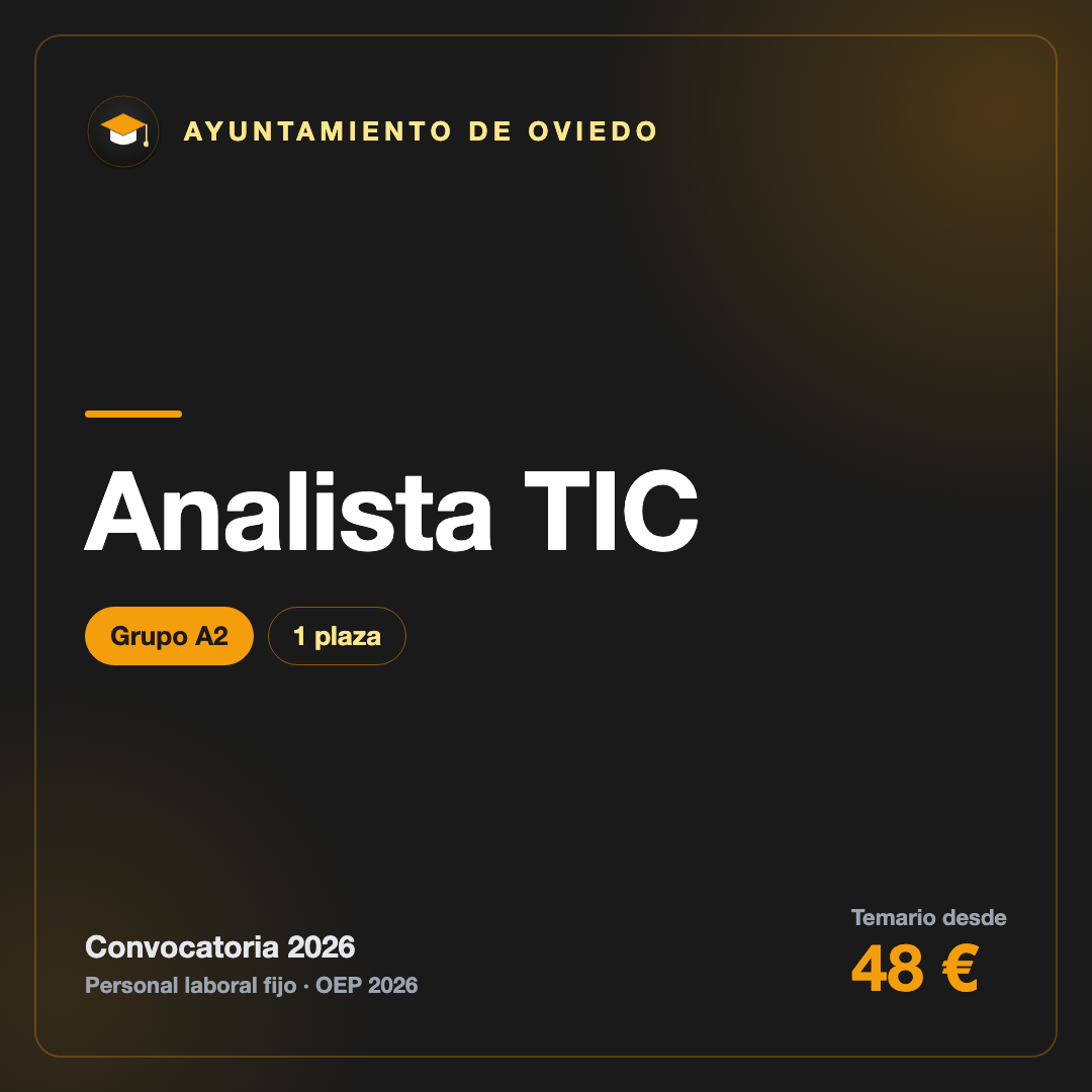 Analista TIC A2 · Ayuntamiento de Oviedo