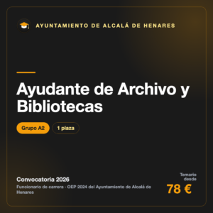 Ayudante de Archivo y Bibliotecas A2 · Ayuntamiento de Alcalá de Henares