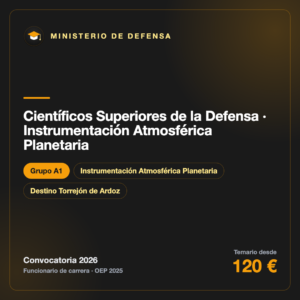 Científicos Superiores de la Defensa · Instrumentación Atmosférica Planetaria A1 · INTA
