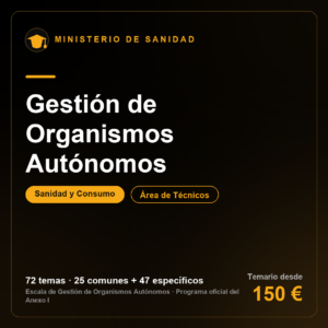 Gestión de Organismos Autónomos · Sanidad y Consumo · Área de Técnicos