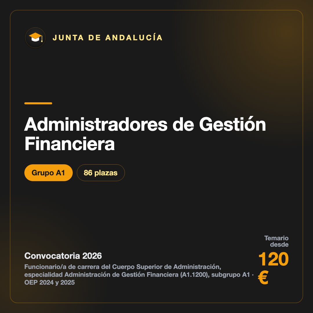 Administradores de Gestión Financiera A1 · Junta de Andalucía