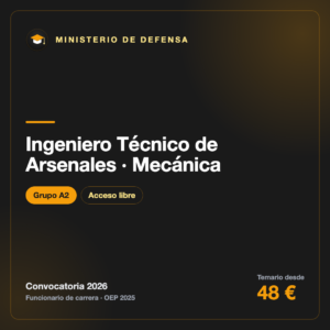 Ingeniero Técnico de Arsenales · Mecánica A2 · Armada