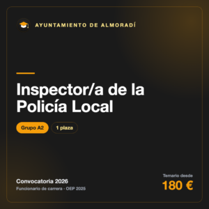 Inspector/a de la Policía Local A2 · Ayuntamiento de Almoradí