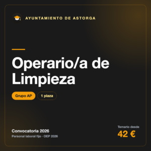Operario/a de Limpieza AP · Ayuntamiento de Astorga