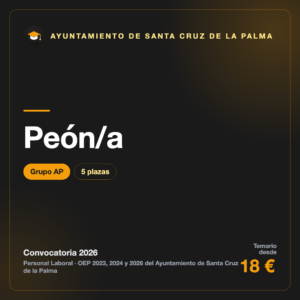 Peón/a AP · Ayuntamiento de Santa Cruz de la Palma