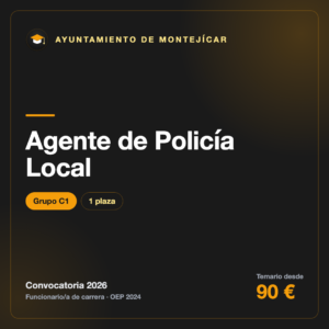 Agente de Policía Local C1 · Ayuntamiento de Montejícar