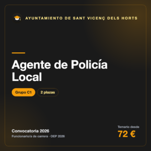 Agente de Policía Local C1 · Ayuntamiento de Sant Vicenç dels Horts
