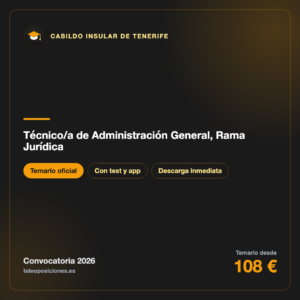 Técnico/a de Administración General, Rama Jurídica · Cabildo Insular de Tenerife