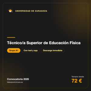 Técnico/a Superior de Educación Física A1 · Universidad de Zaragoza