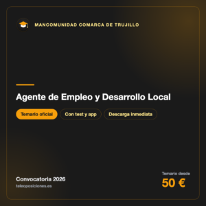 Agente de Empleo y Desarrollo Local · Mancomunidad Comarca de Trujillo