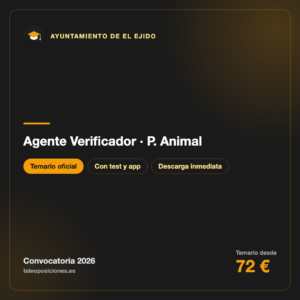 Agente Verificador · Protección Animal · Ayuntamiento de El Ejido