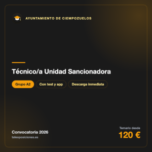 Técnico/a Unidad Sancionadora A2 · Ayuntamiento de Ciempozuelos