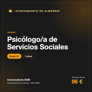 Psicólogo/a de Servicios Sociales A1 · Ayuntamiento de Almoradí