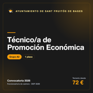 Técnico/a de Promoción Económica A2 · Ayuntamiento de Sant Fruitós de Bages