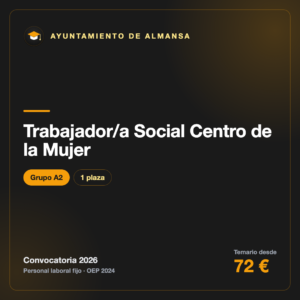 Trabajador/a Social Centro de la Mujer A2 · Ayuntamiento de Almansa
